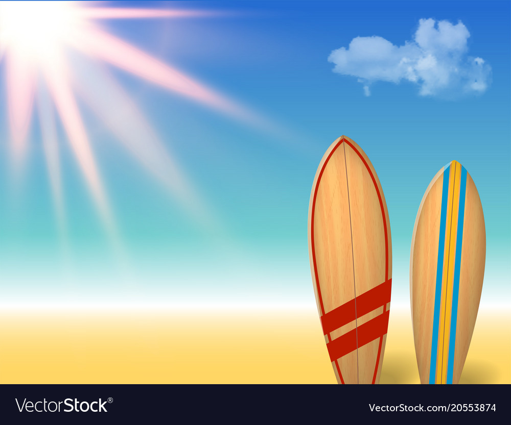 Holidays Vintage Design Surfboards Royalty Free Vector