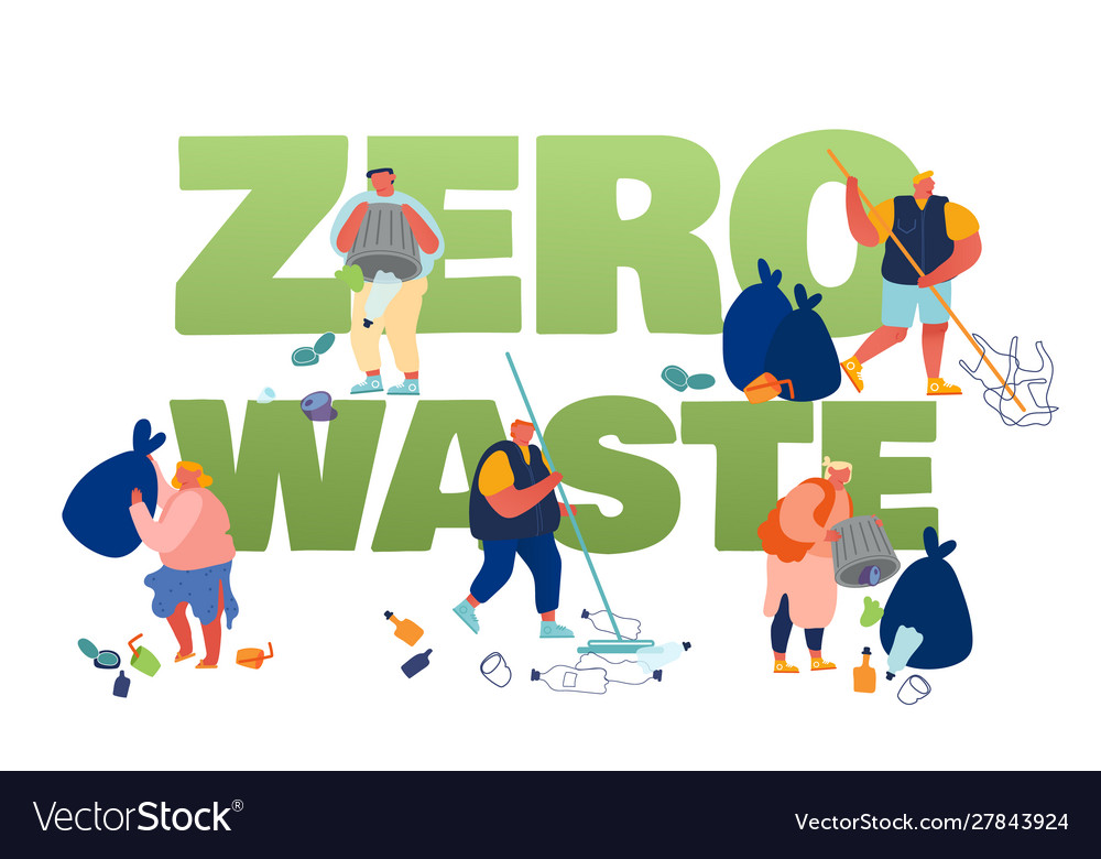 Pollution Recycling Ecology Zero Waste Concept Vector Image