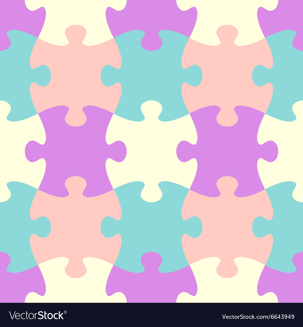 Puzzle Seamless Pattern Royalty Free Vector Image