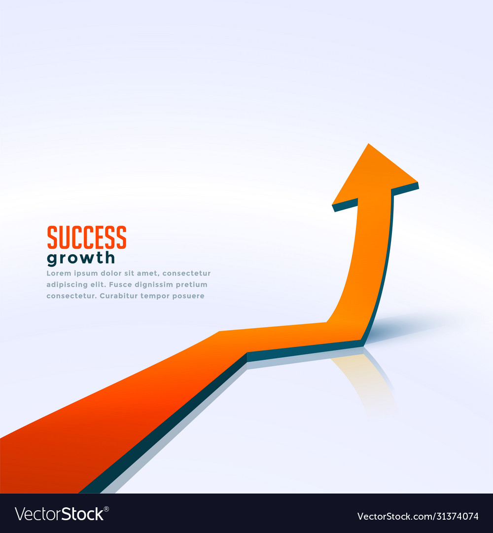 Business Success Growth Arrow Moving Upward Vector Image