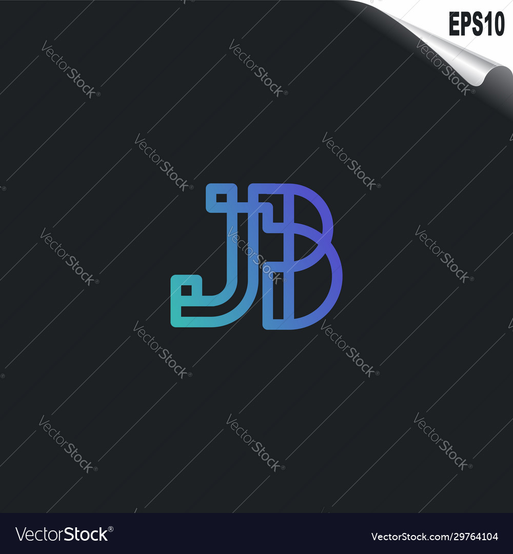 Initial Jb Logo Monogram Design Template Simple Vector Image