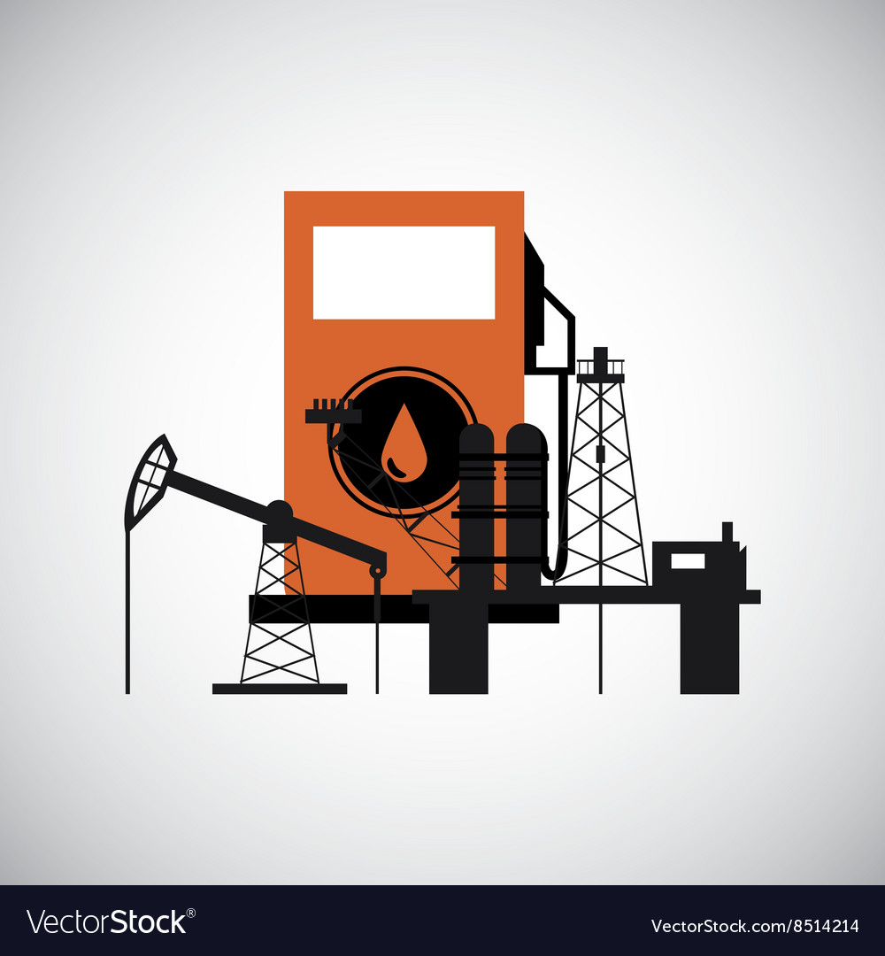 Petroleum Design Economy And Oil Industry Vector Image