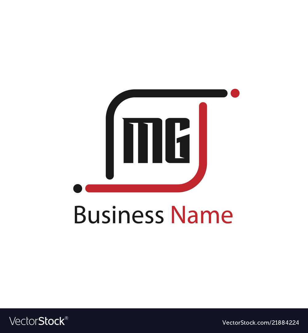 Initial Letter Mg Logo Template Design Royalty Free Vector