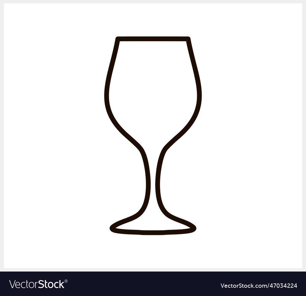 Wine Glass Toast Icon Isolated Sketch Hand Dravn Vector Image