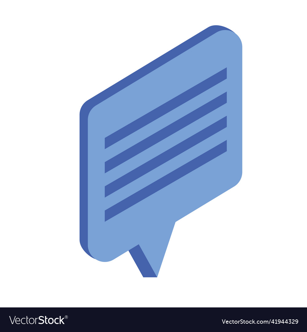 Speech Bubble Isometric Royalty Free Vector Image