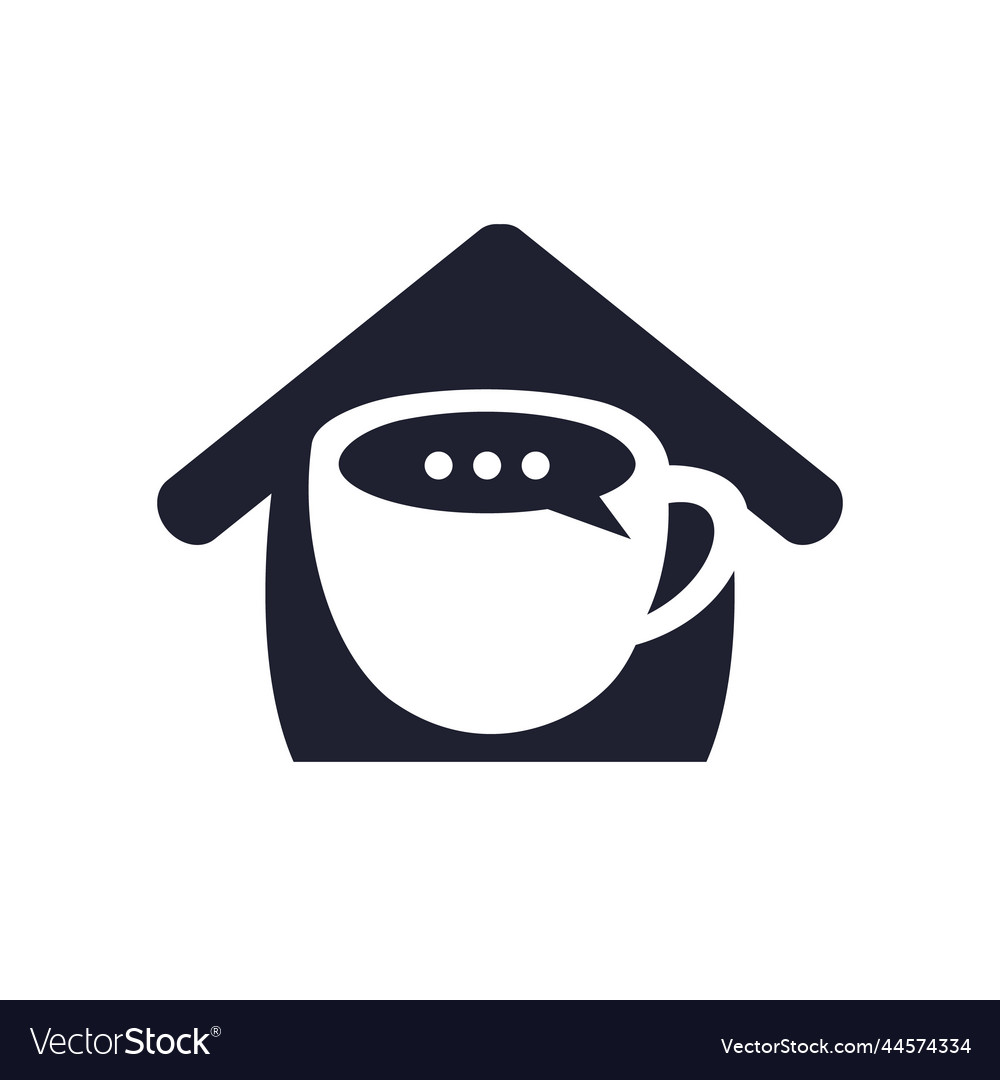 Coffee Talk Logo Design Template Royalty Free Vector Image