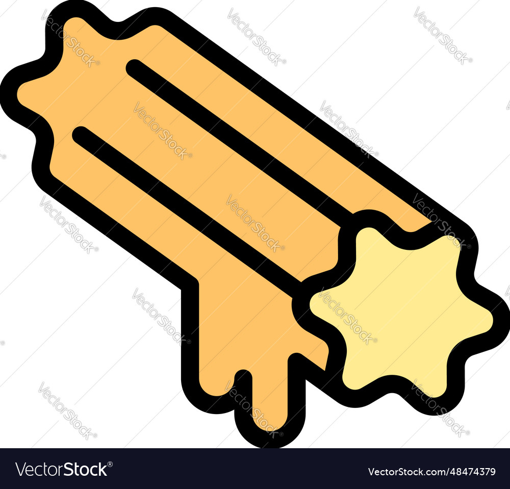 Churro Icon Flat Royalty Free Vector Image VectorStock