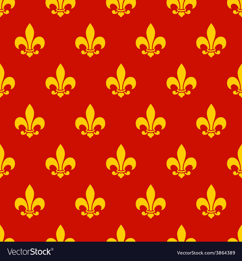 Fleur De Lys Seamless Pattern Royalty Free Vector Image