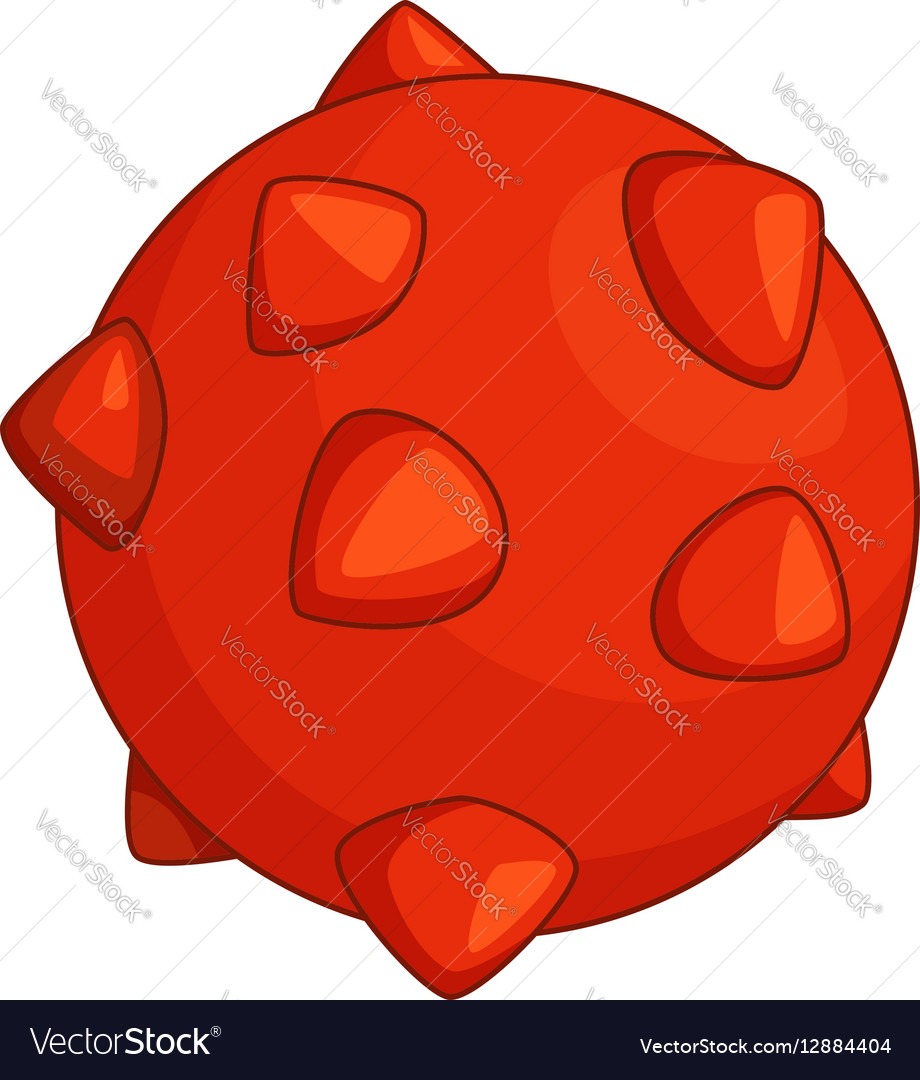 Mars Planet Icon Cartoon Style Royalty Free Vector Image