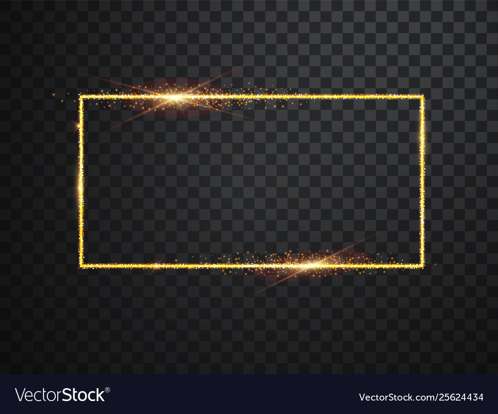 Glowing Magic Square Frame Neon Royalty Free Vector Image