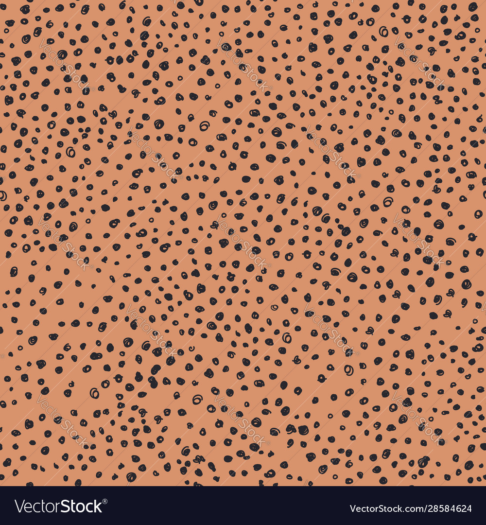 Creative Hand Drawn Polka Dot Seamless Pattern Vector Image