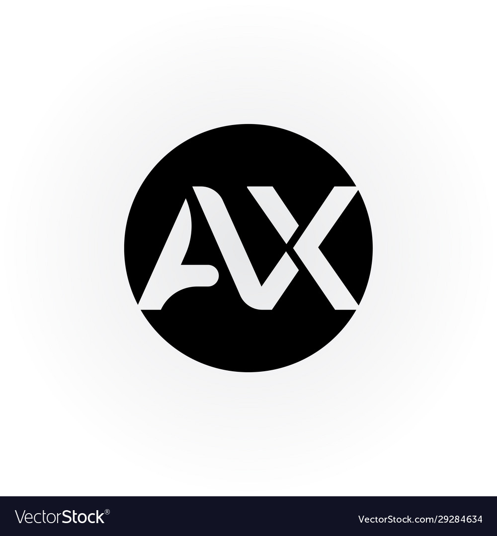 Initial Ax Letter Logo With Creative Modern Vector Image