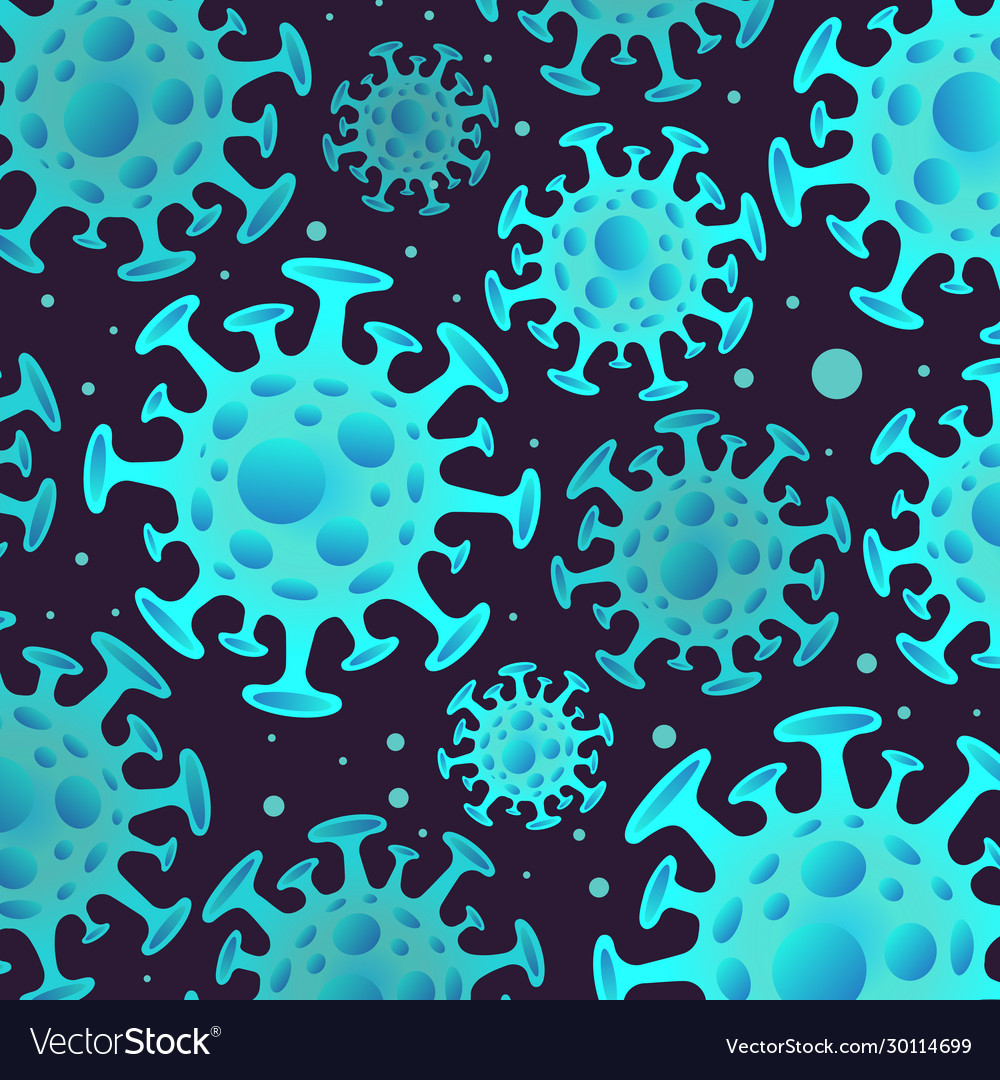 Coronavirus Background With Bacteria Royalty Free Vector