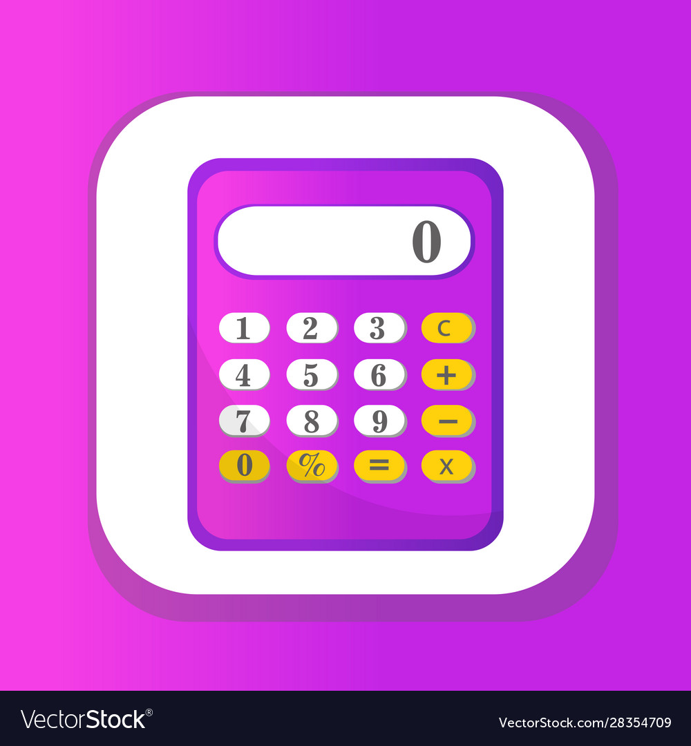 Calculator Icon Flat Design Isolated Royalty Free Vector