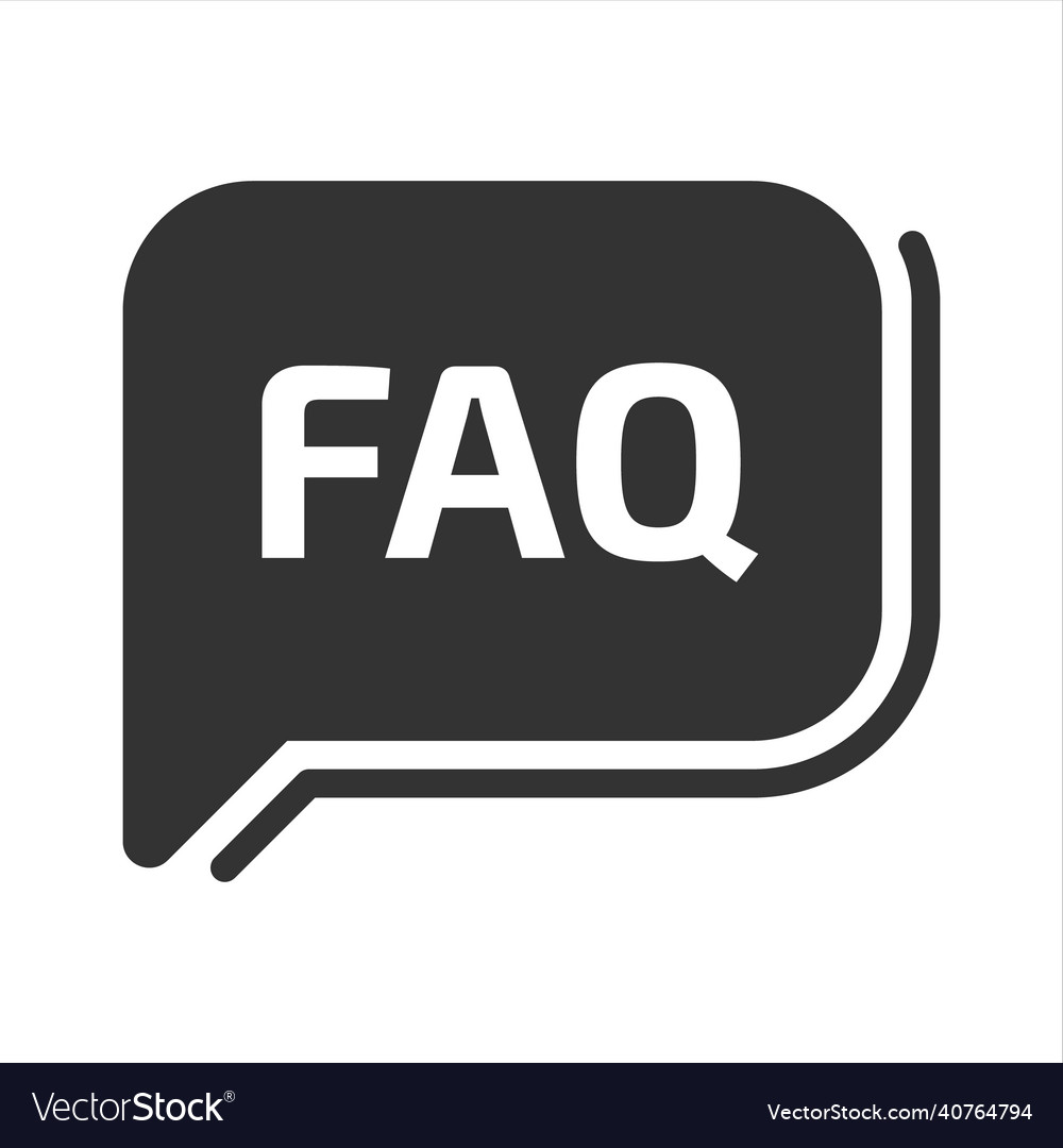 Faq Speech Bubble Icon Isolated On White Vector Image