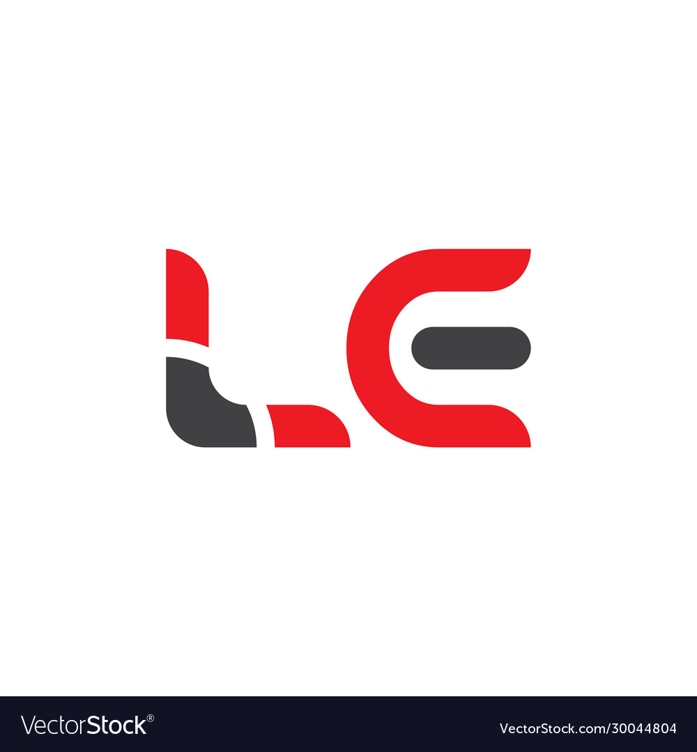 Initial Le Letter Business Logo Design Template Vector Image