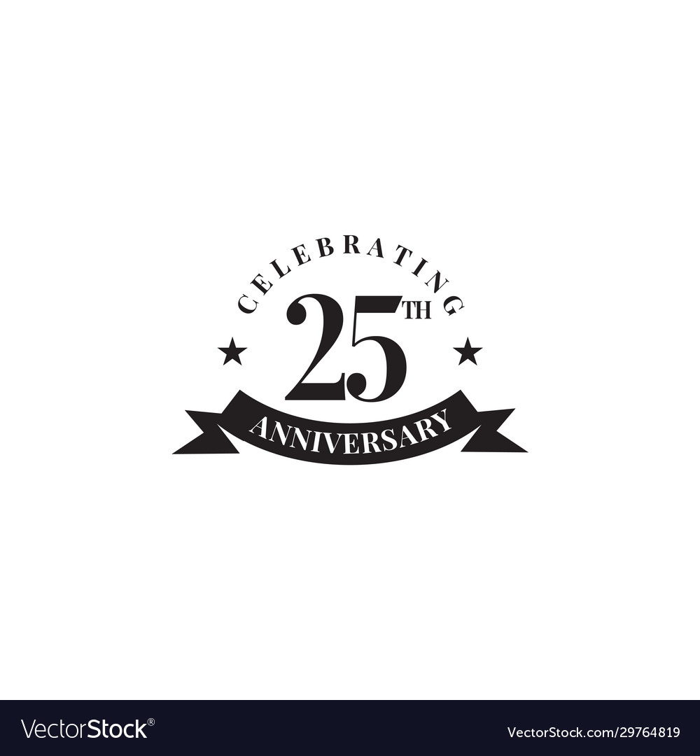 Th Year Anniversary Emblem Logo Design Template Vector Image