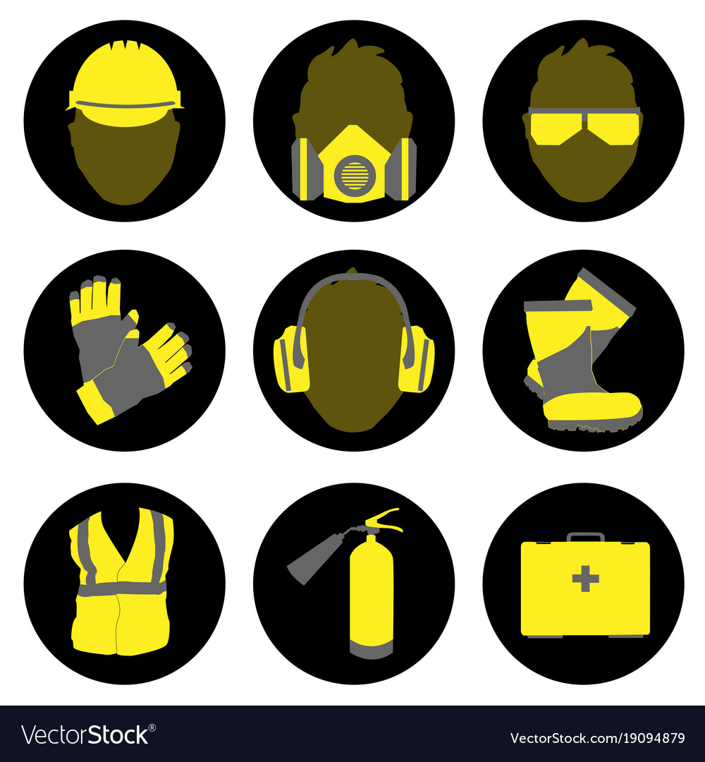 Occupational Safety And Health Icons And Signs Set