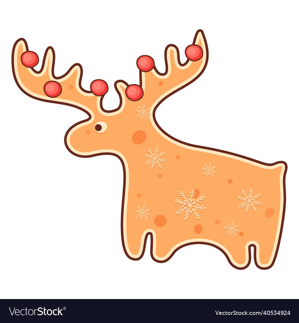 Cute Merry Christmas Gingerbread Royalty Free Vector Image