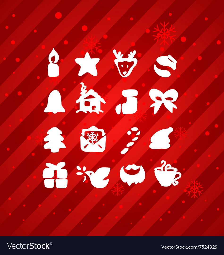 Hand Draw Christmas Icon Royalty Free Vector Image