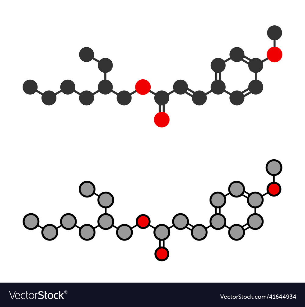 Octyl Methoxycinnamate Octinoxate Sunscreen Vector Image