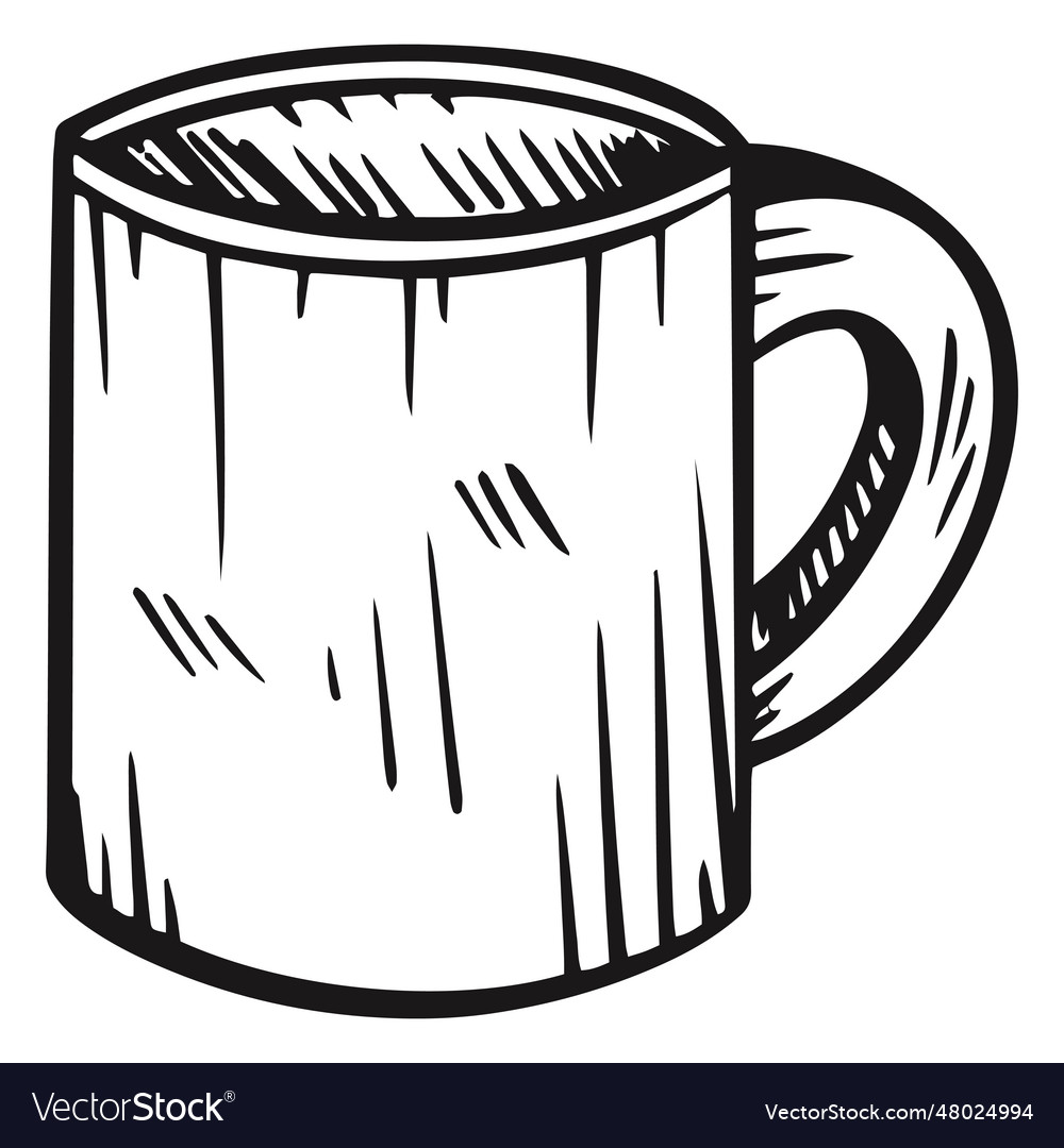 Coffee Mug Hand Drawn Royalty Free Vector Image