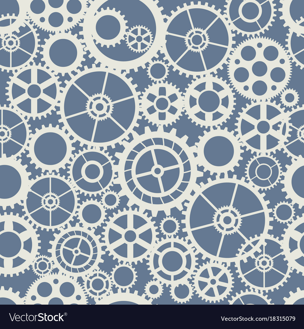 Seamless Wheel Gear Machine Royalty Free Vector Image