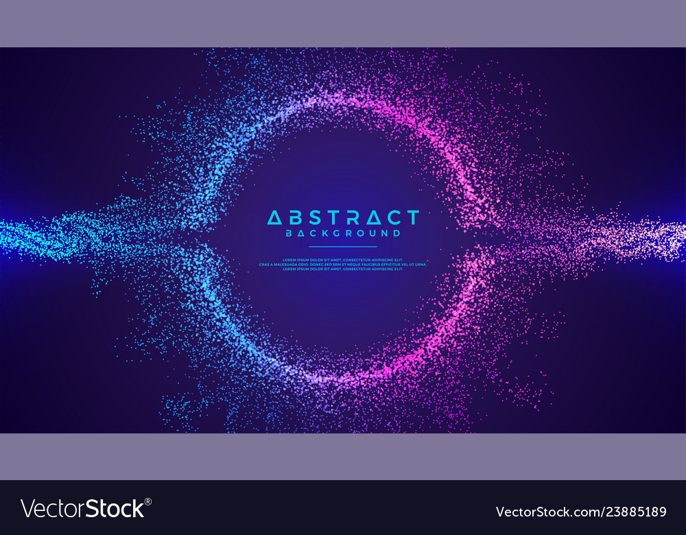 Abstract Dynamic Liquid Flow Particles Background Vector Image