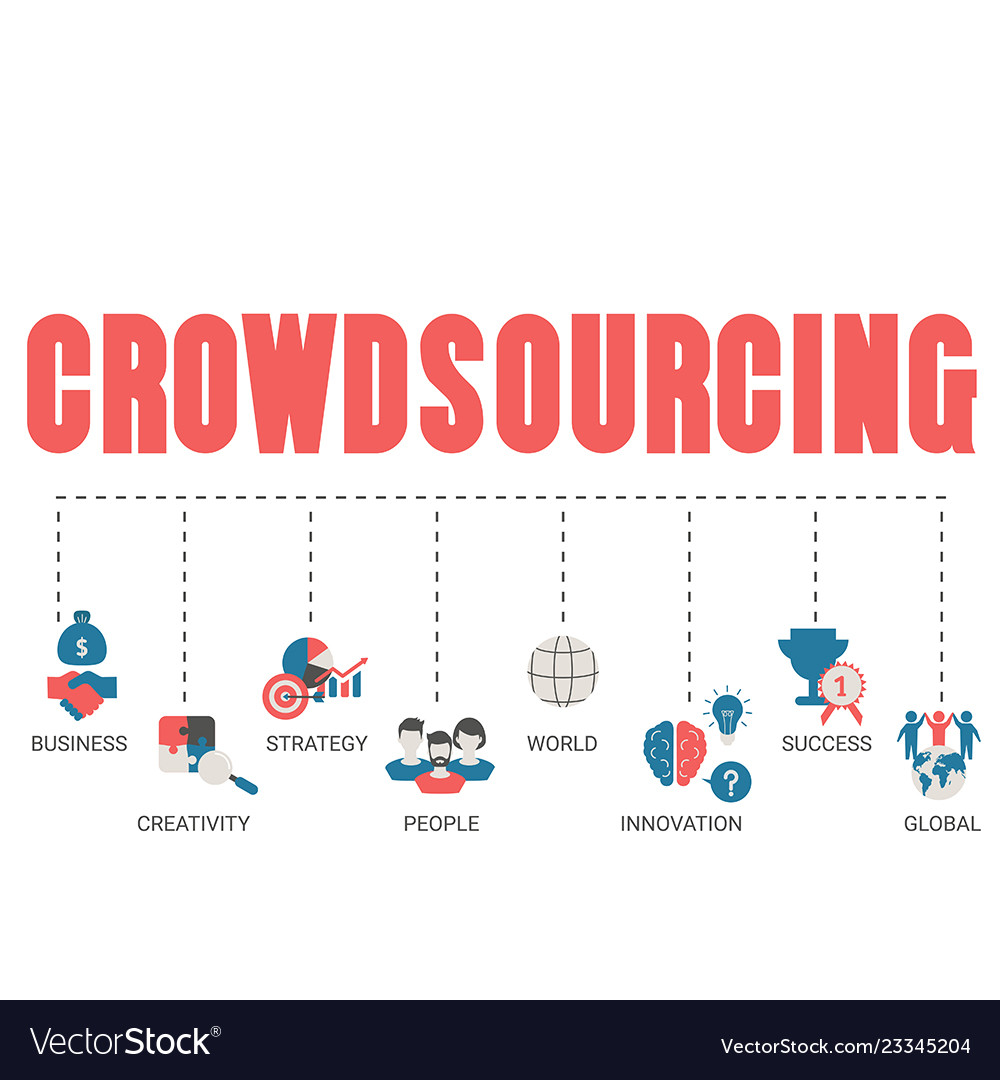 Crowdsourcing Design Concept Royalty Free Vector Image