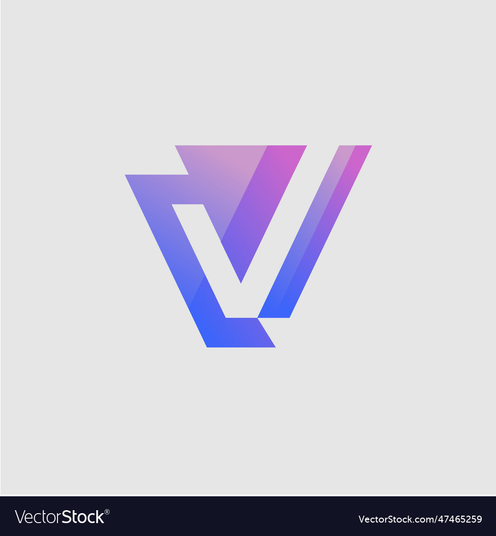 Abstract Letter V Logo Royalty Free Vector Image