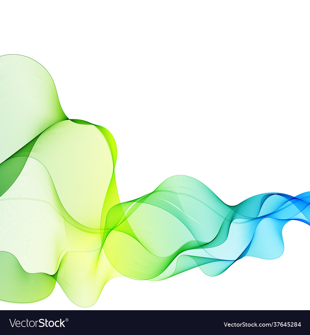 Abstract Smooth Color Wave Curve Flow Motion Vector Image