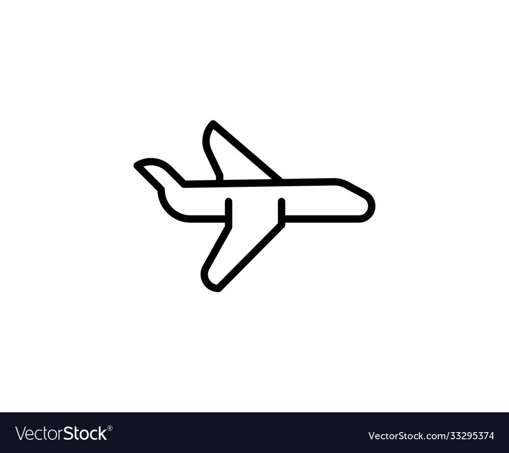 Plane Line Icon Royalty Free Vector Image Vectorstock