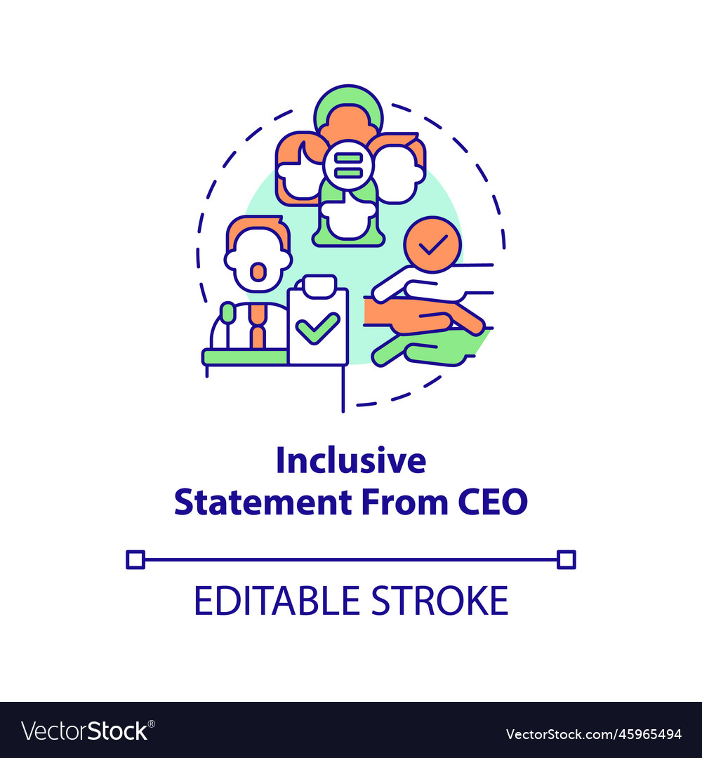 Inclusive Statement From Ceo Concept Icon Vector Image