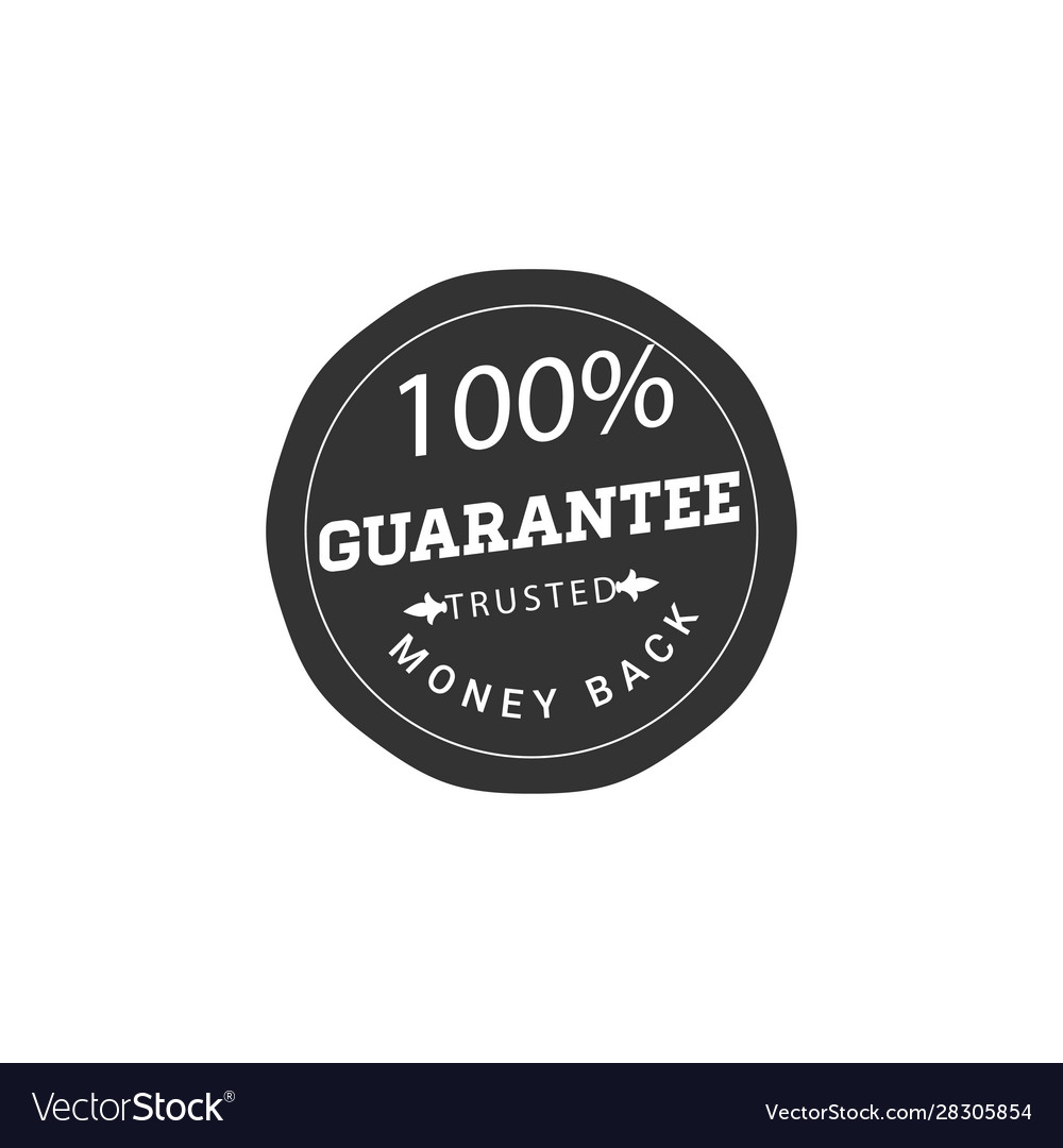 Money Back Guaranteed Badge Royalty Free Vector Image