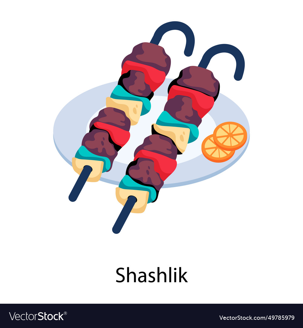 Shashlik Royalty Free Vector Image Vectorstock