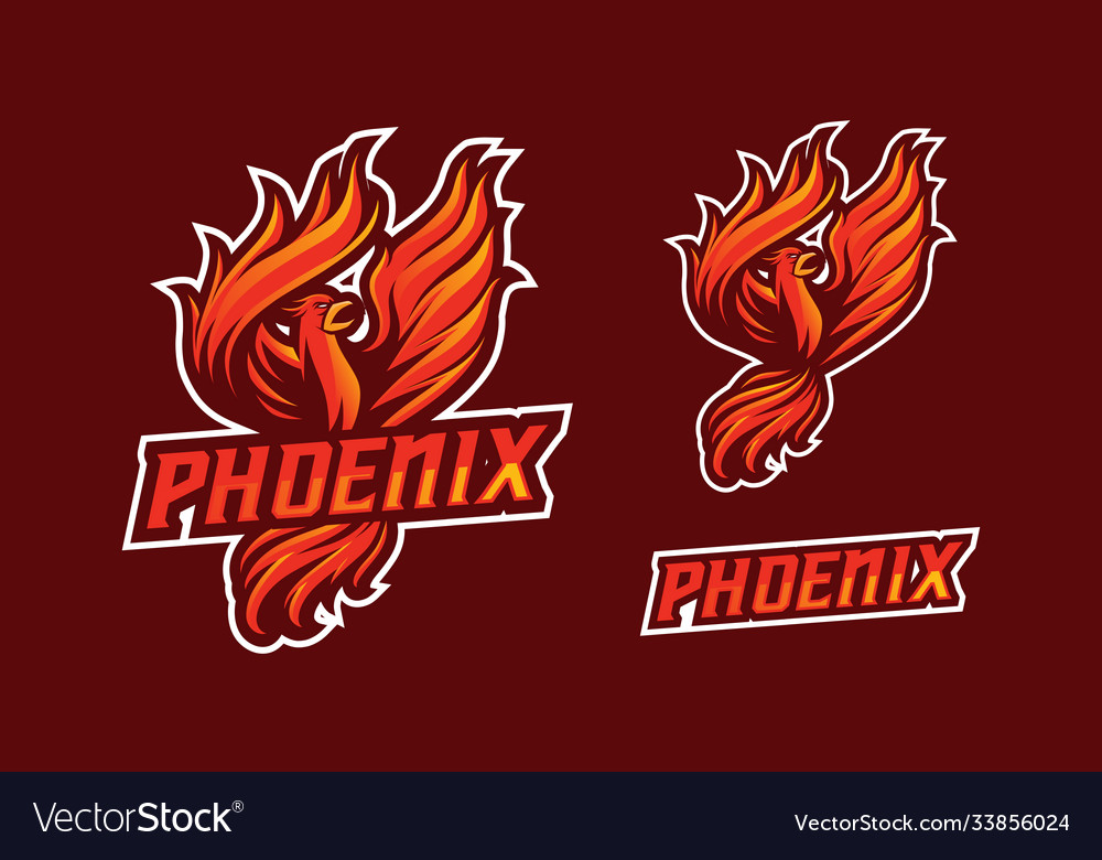 Phoenix Mascot Logo Design Royalty Free Vector Image