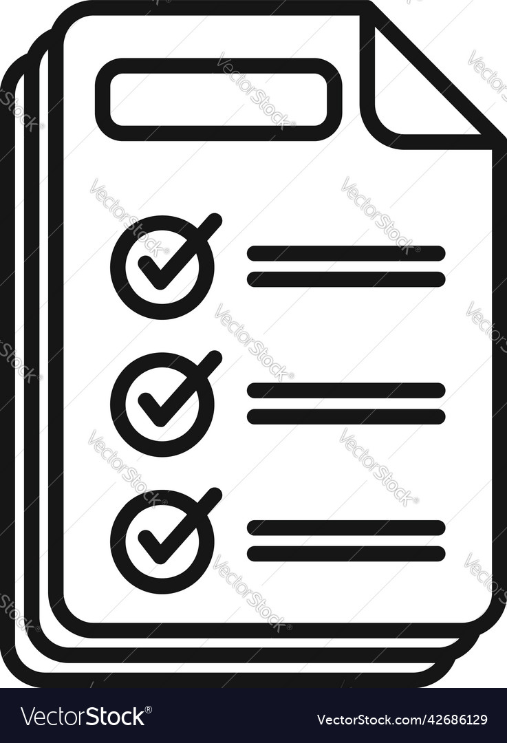 To Do List Icon Outline Expert Standard Royalty Free Vector