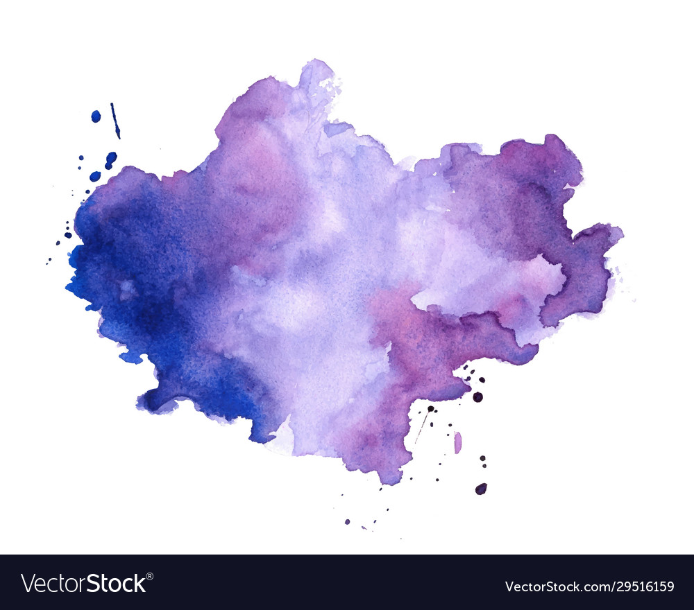 Hand Painter Colors Watercolor Stain Texture Vector Image