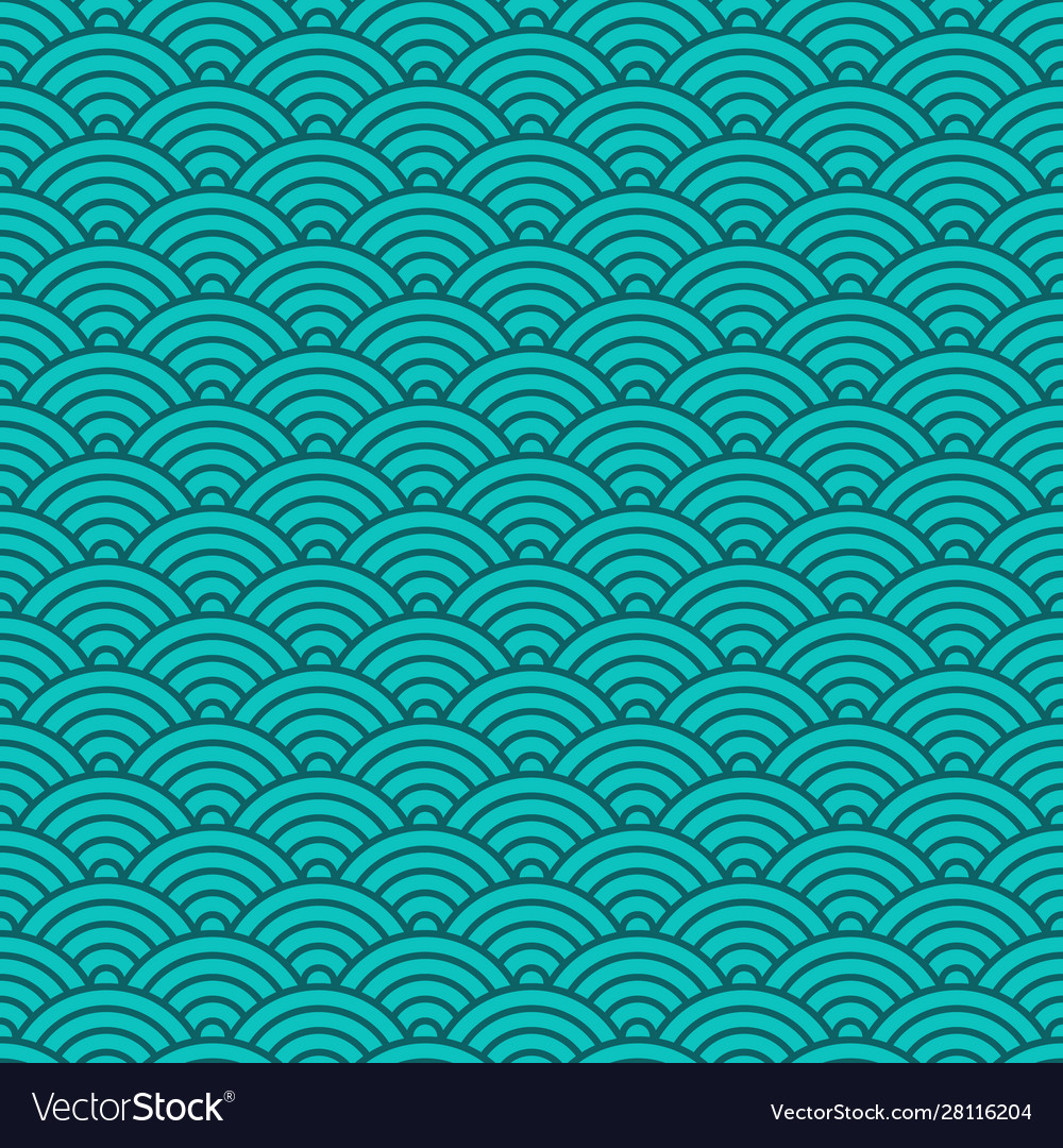 Japanese Seamless Wave Pattern Traditional Vector Image