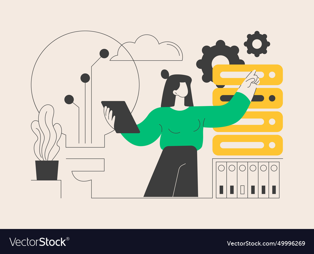 Innovative Big Data Solutions Abstract Concept Vector Image