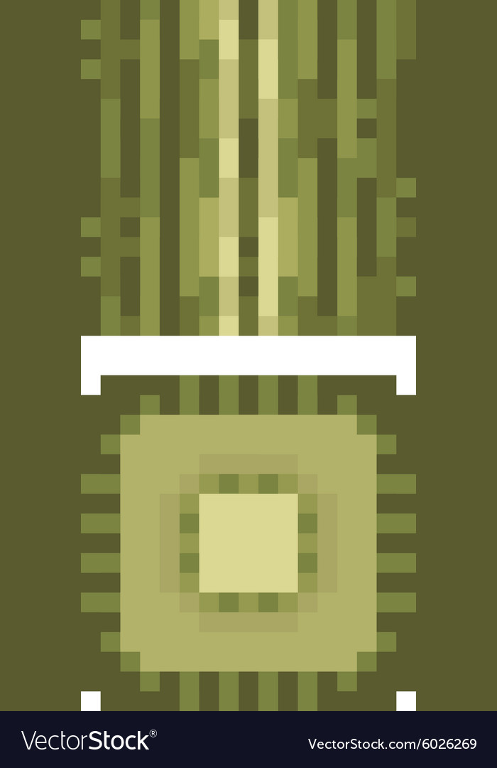 Texture For Platformers Pixel Art Green Vector Image