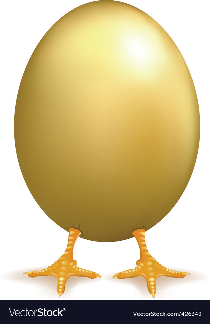 Golden Egg Royalty Free Vector Image VectorStock