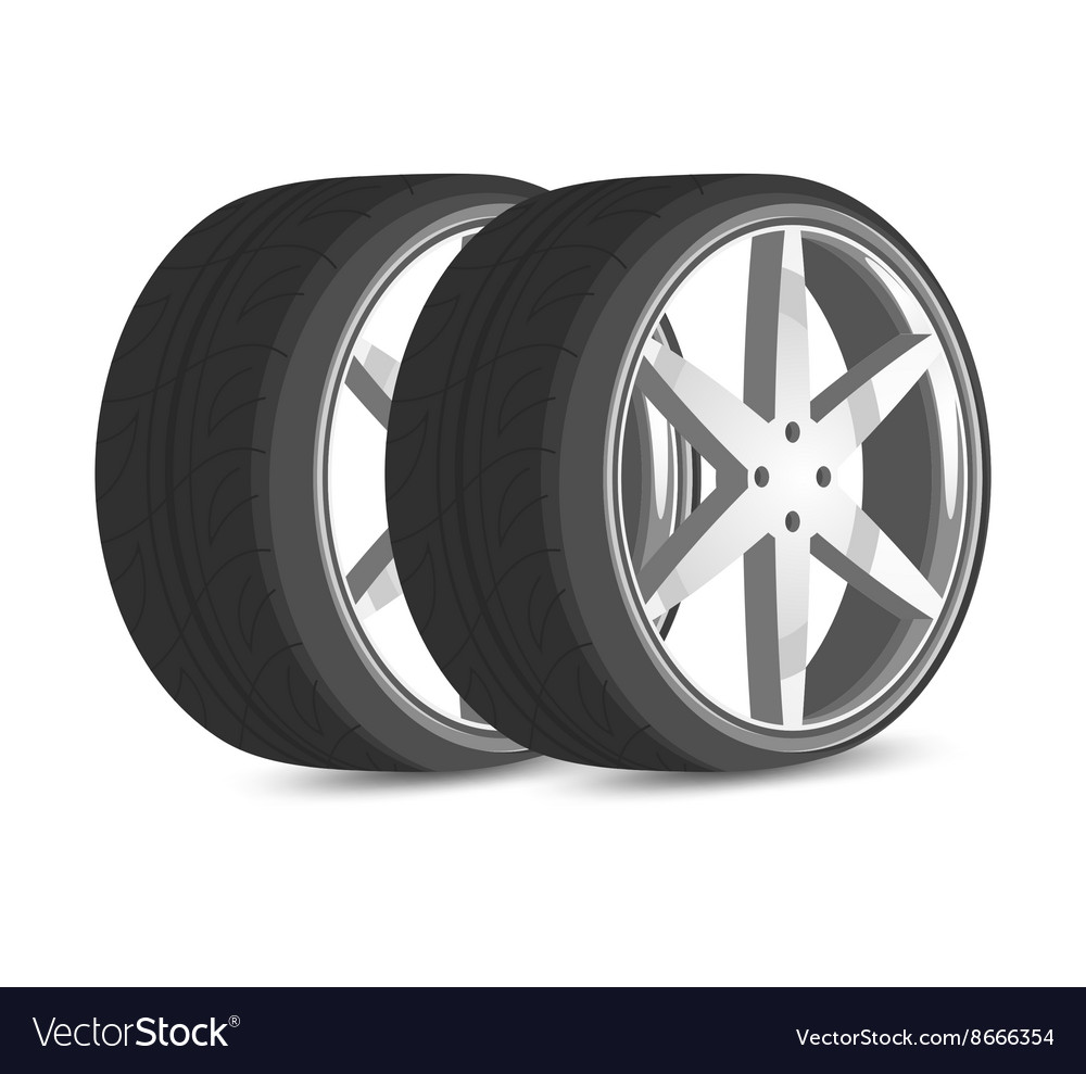 Car Wheels Royalty Free Vector Image Vectorstock