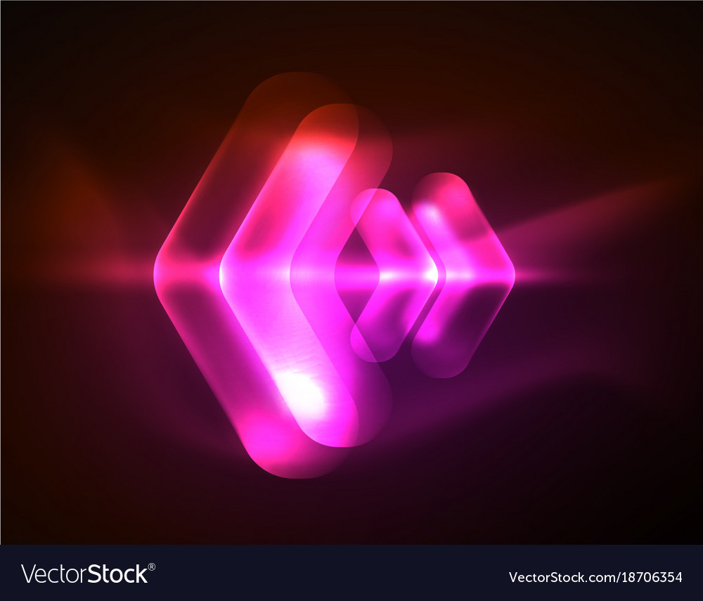 Futuristic Neon Glowing Arrows Techno Background Vector Image