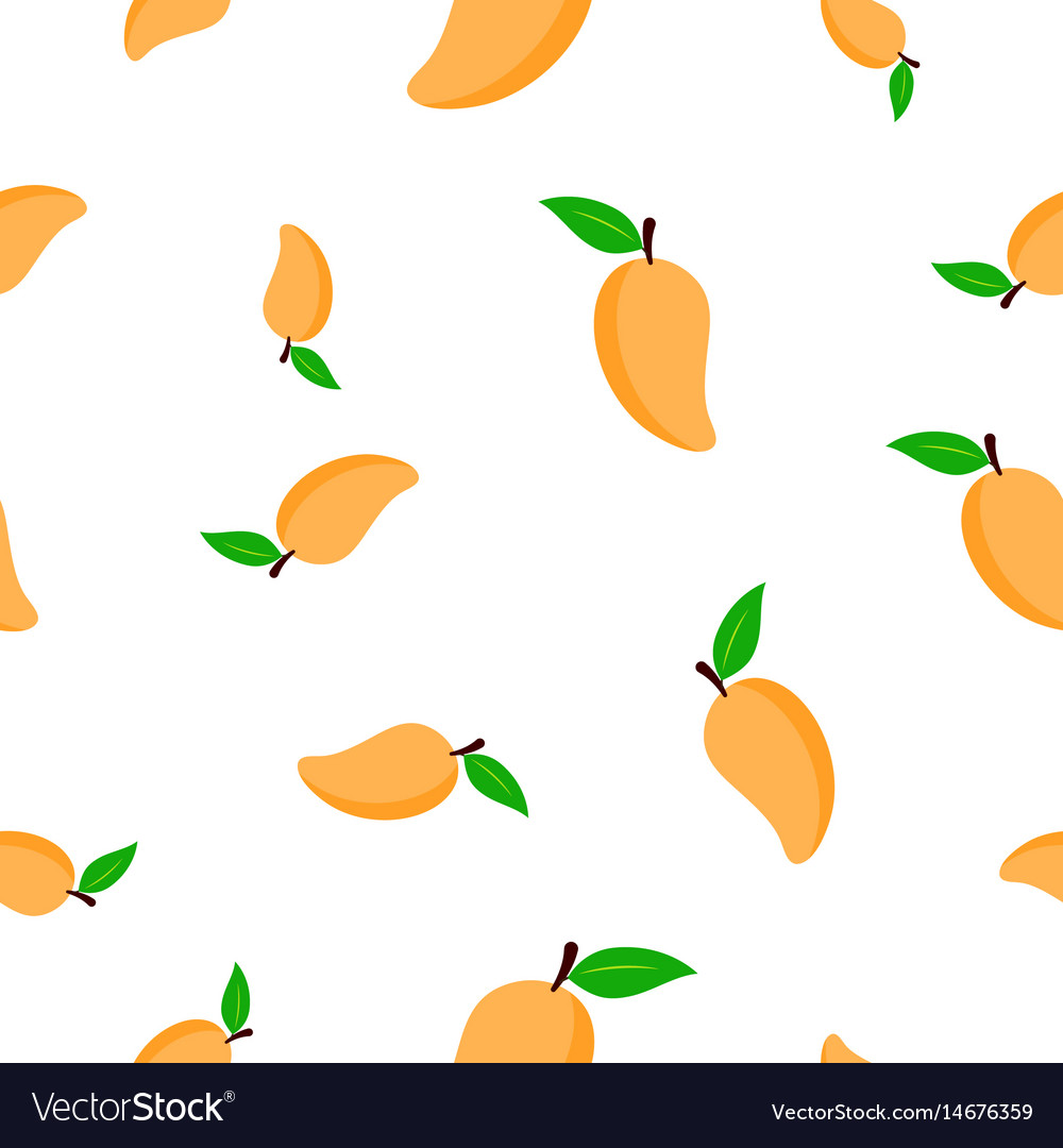 Seamless Pattern With Mango Royalty Free Vector Image