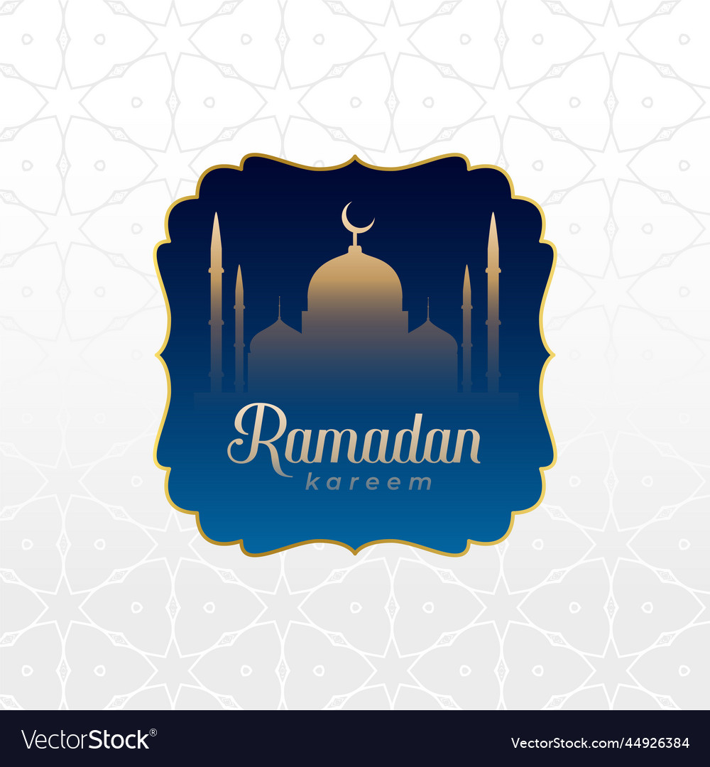 Islamic Ramadan Kareem Background Design Vector Image