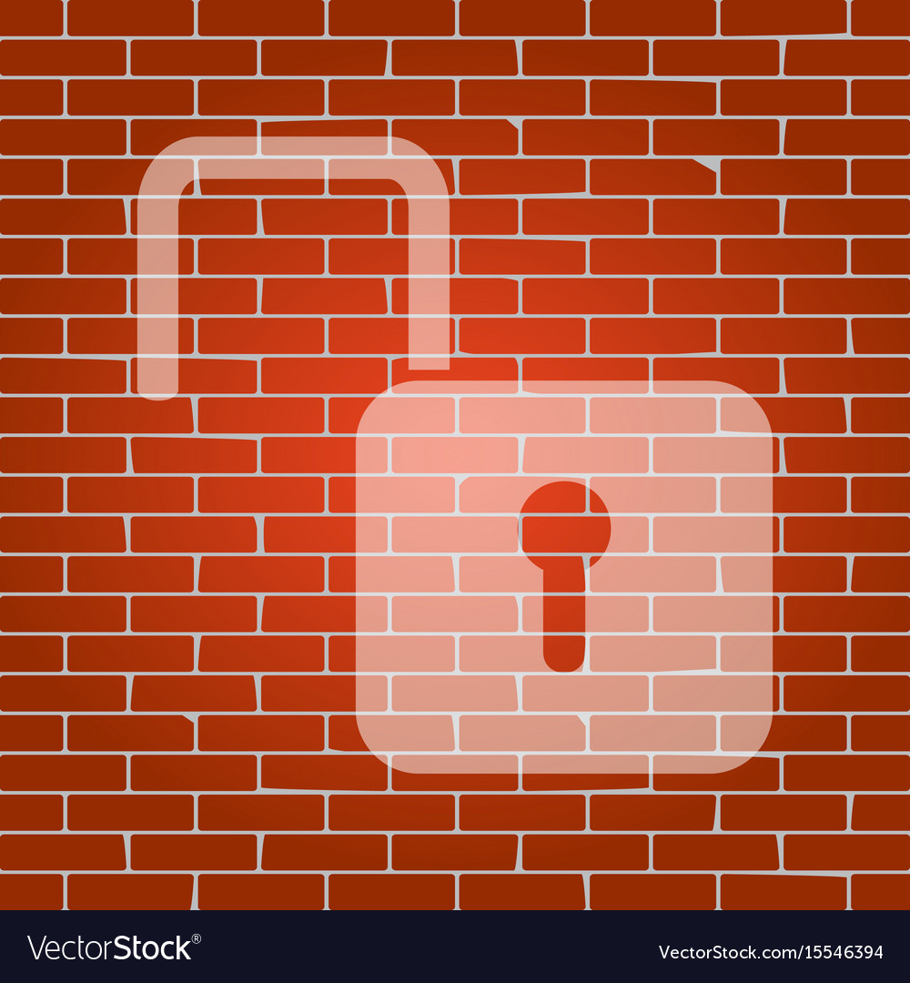 Unlock Sign Whitish Icon Royalty Free Vector Image