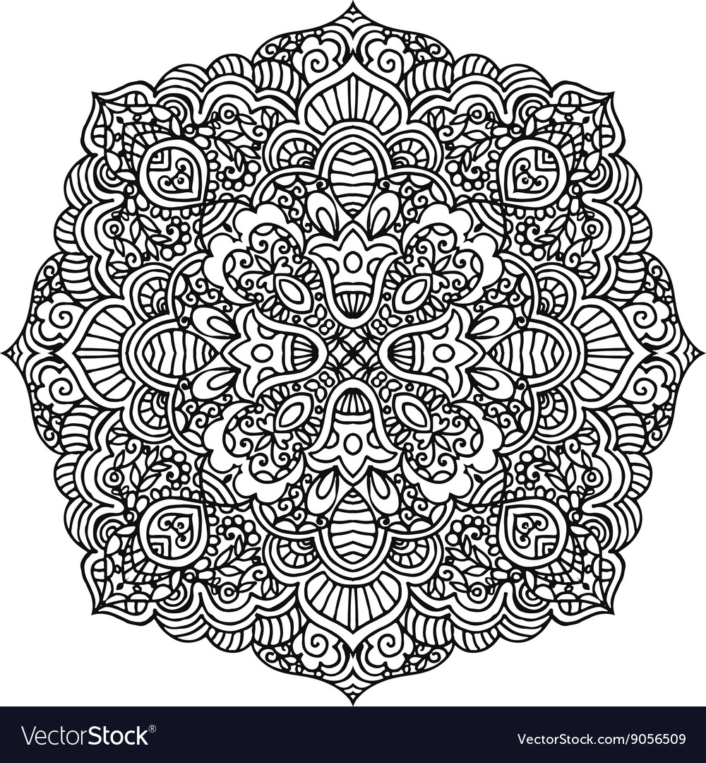 Mandala Ornament Royalty Free Vector Image Vectorstock