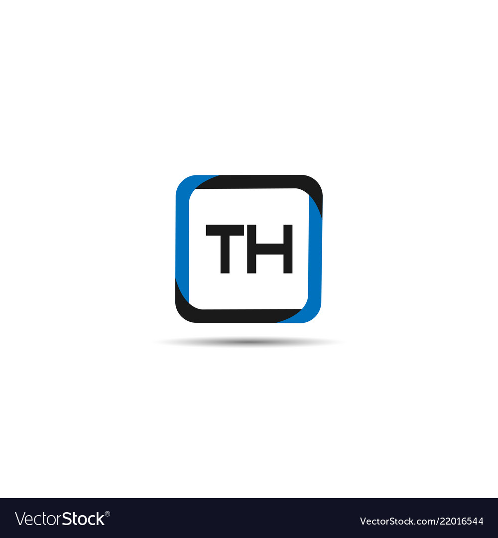 Initial Letter Th Logo Template Design Royalty Free Vector