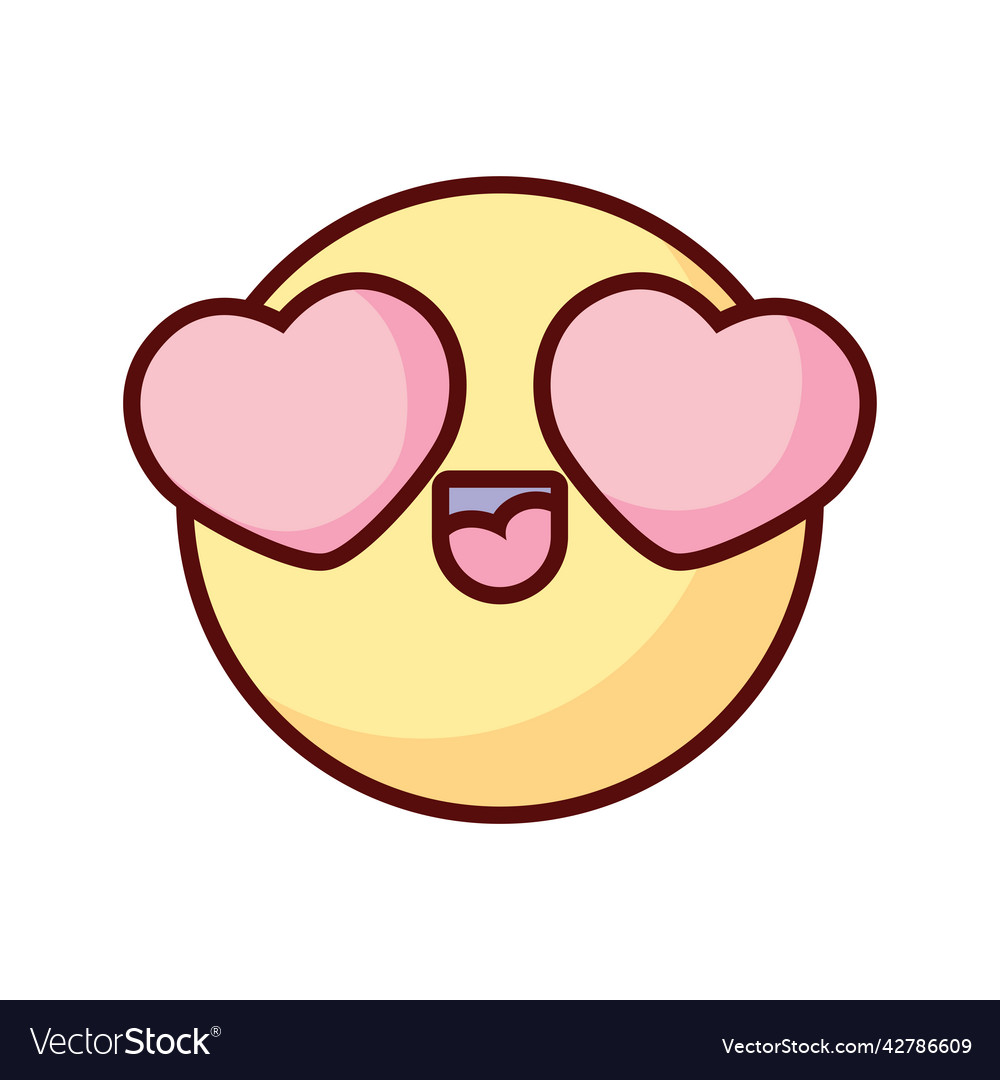 Emoji Love Social Media Royalty Free Vector Image